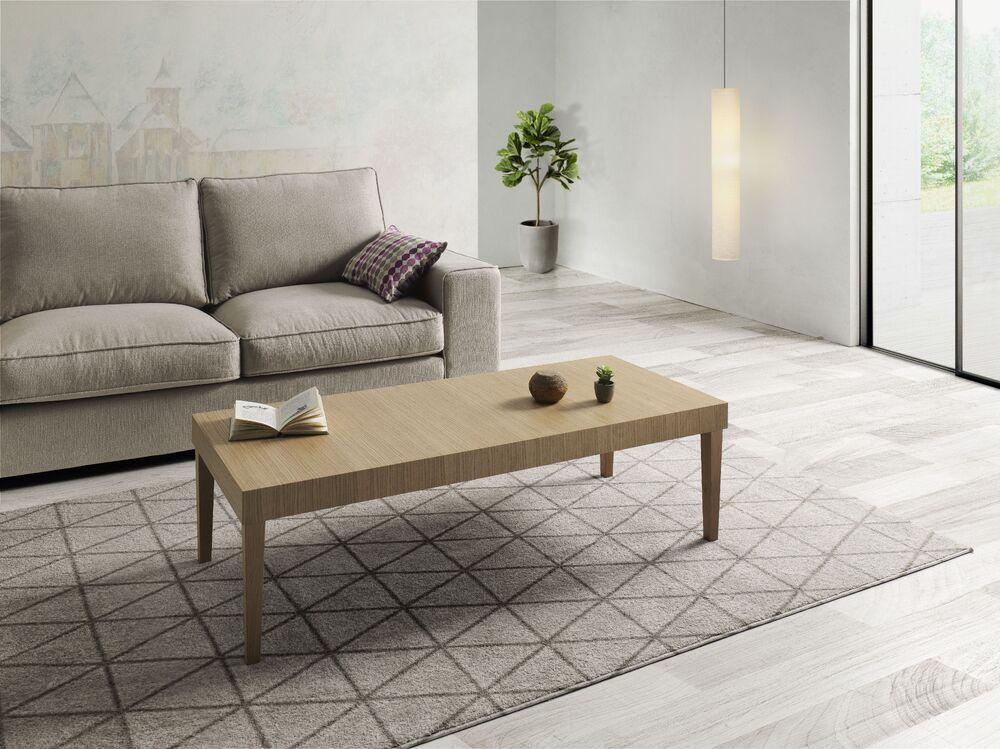 Grande table basse relevable plateau bois pied métal 3