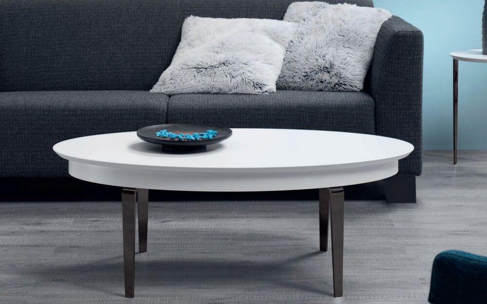 Table basse plateau ovale relevable  2