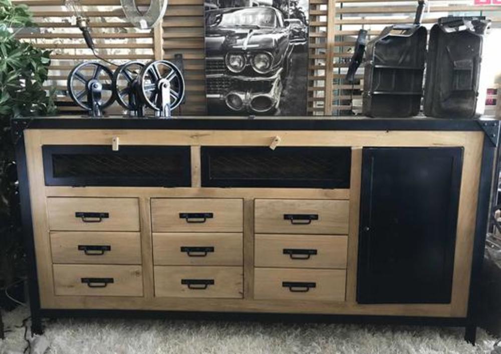 Enfilade style atelier en fer et bois style atelier 1