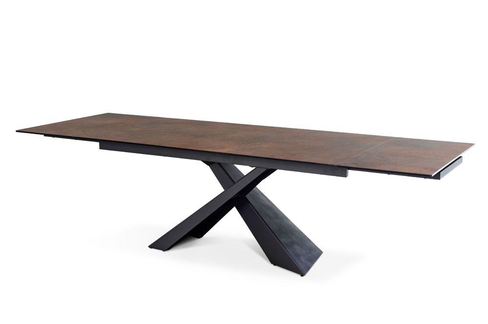 Superbe table avec plateau en céramique et piètement original 3