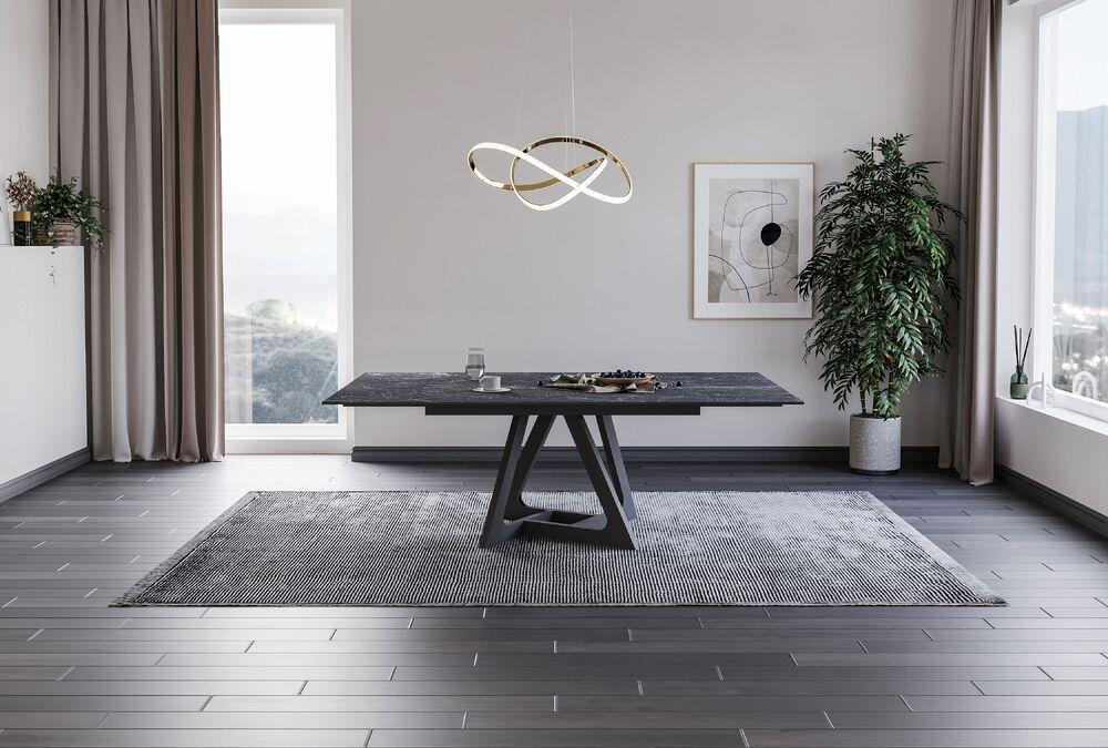 Table carrée extensible plateau céramique 3