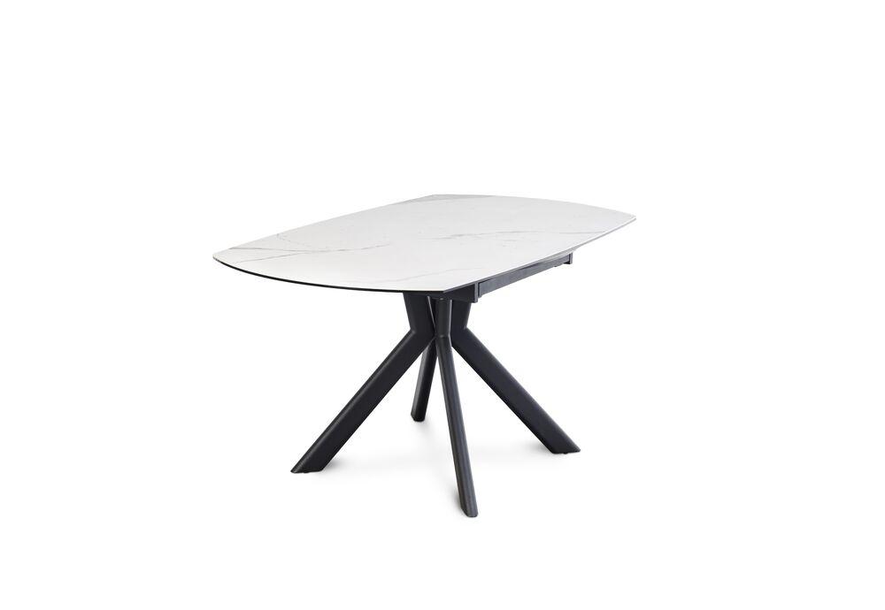 Table ronde avec allonges plateau en céramique  2