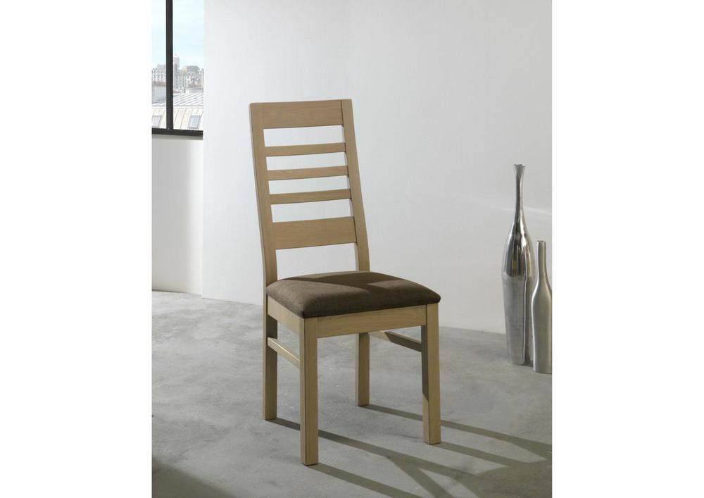 Chaise 5 barettes assise bois ou tissus