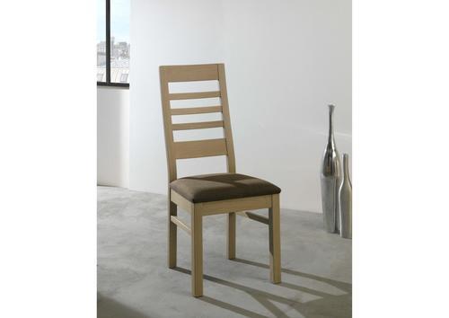 Chaise 5 barettes assise bois ou tissus