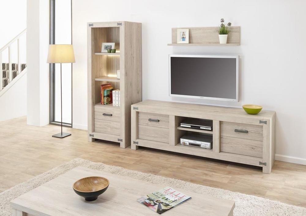 Etagère moderne en mélaminé gris clair