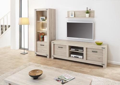 Etagère moderne en mélaminé gris clair