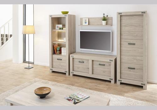 Meuble télé original avec poignées et papillions metal