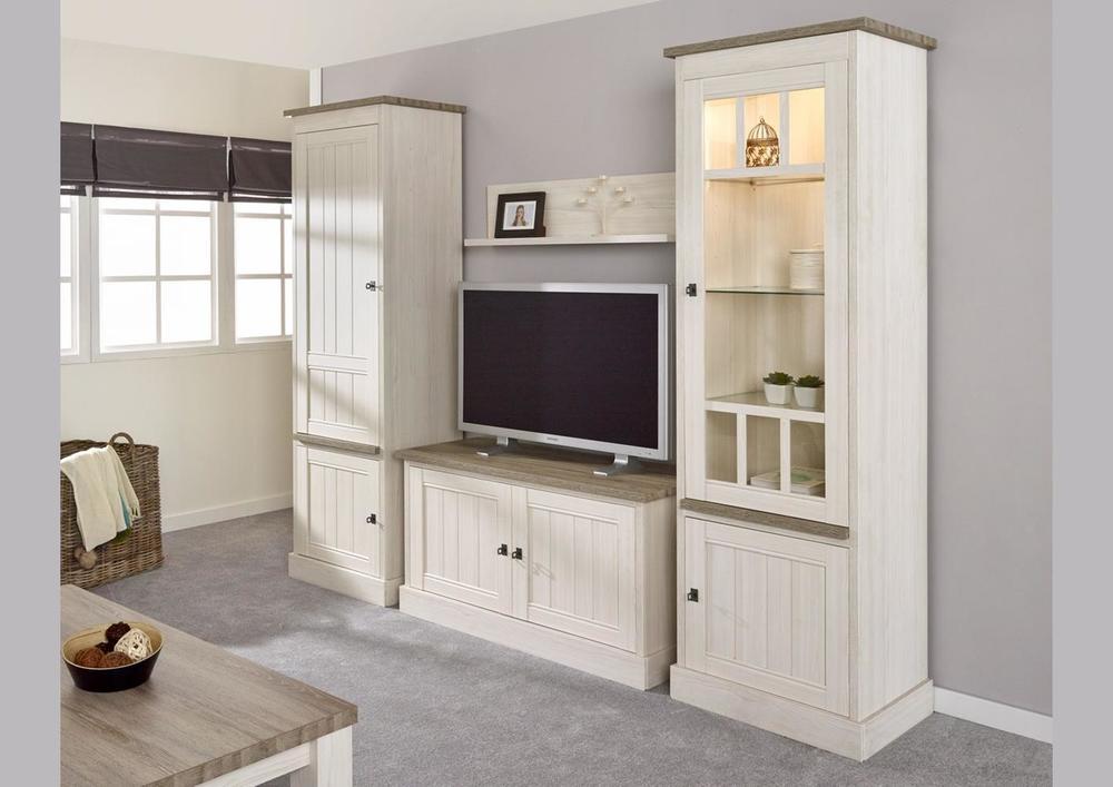 Colonne en mélaminé 1 porte vitrée armature métal 2