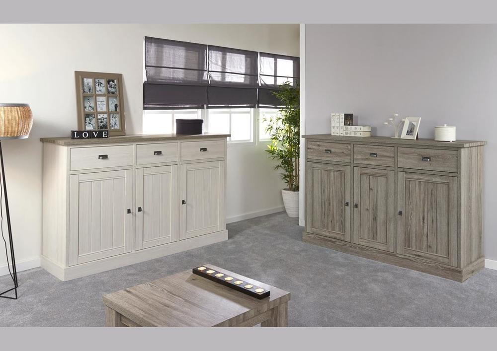 Enfilade haute style meuble de métier bicolore 1