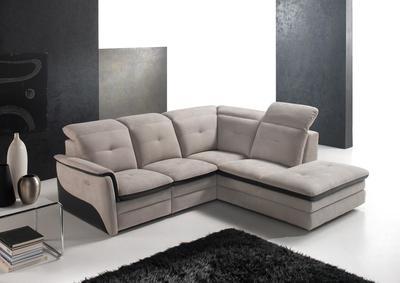 Canapé d'angle contemporain têtières réglables