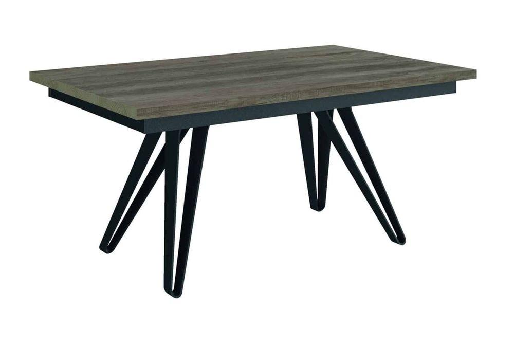 Jolie table style industriel fixe ou avec allonge 4
