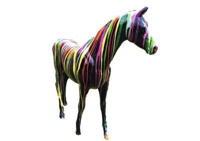 Cheval XXL design trash noir