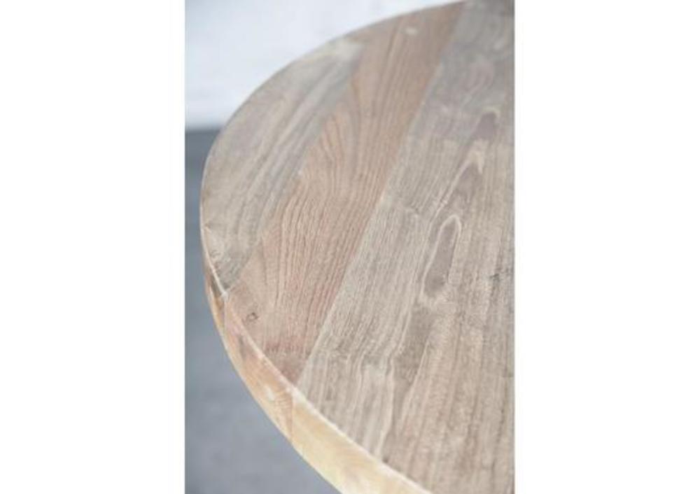 Table ronde en bois recyclé naturel 3