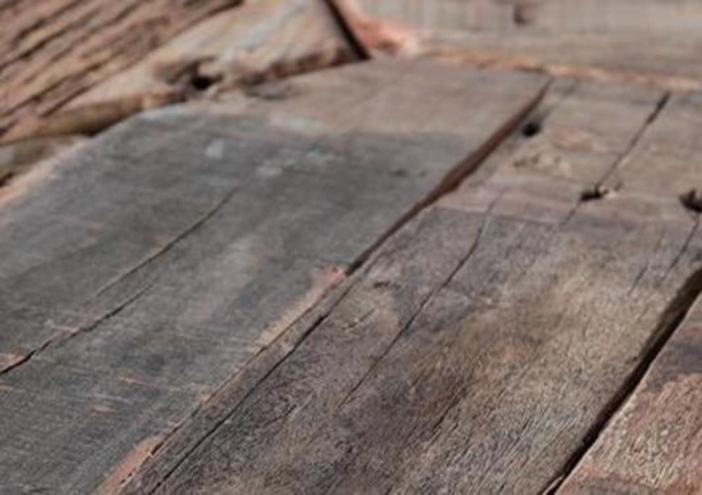 Set de 3 tables basses indus en bois recyclé  3