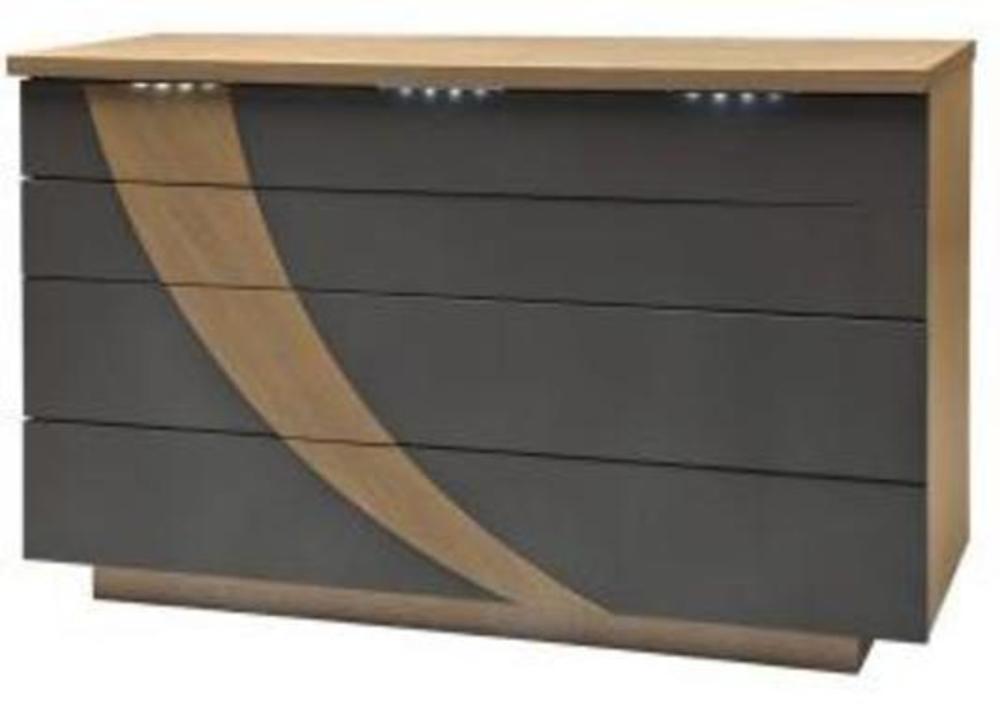 Commode en chêne finition laque et bois 2