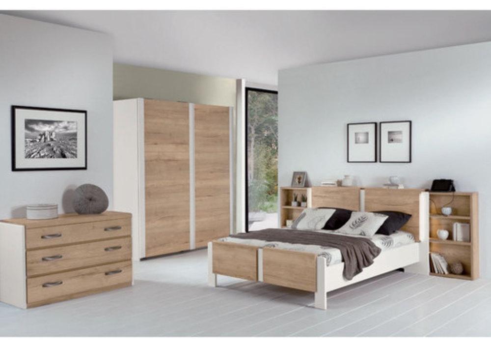 Commode en chêne finition laque et bois 3 Tiroirs 2