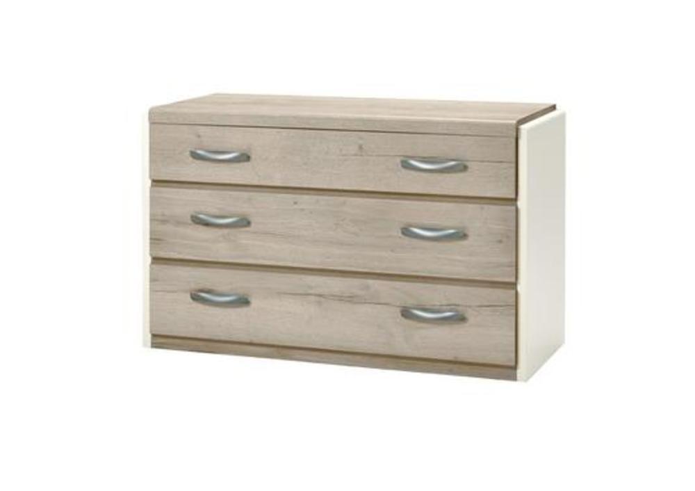 Commode en chêne finition laque et bois 3 Tiroirs 3