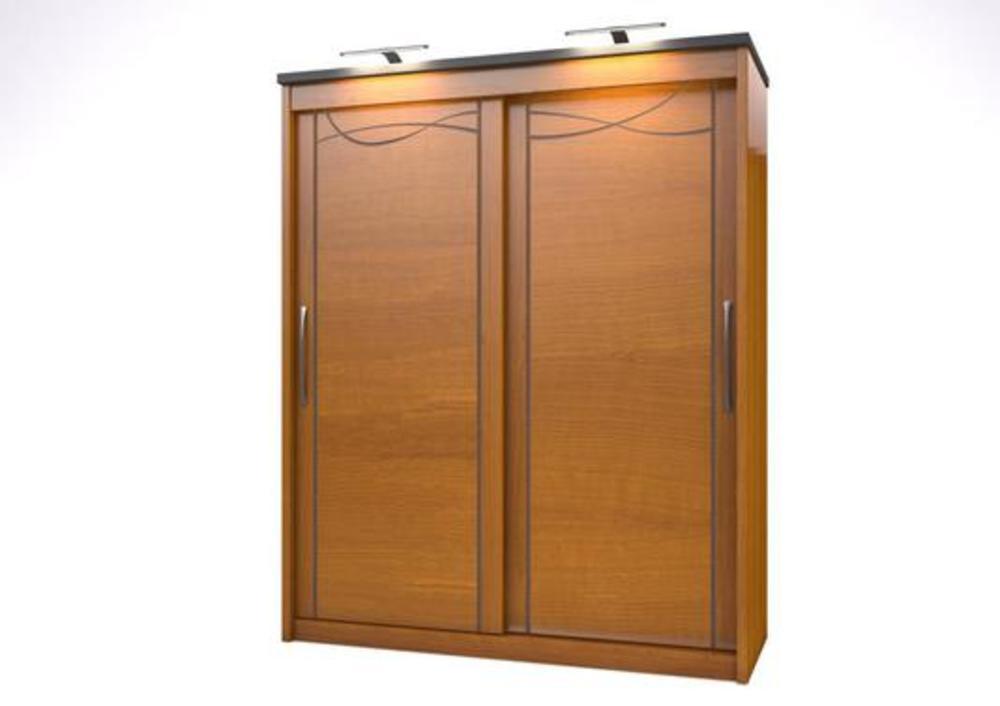 Belle armoire en 2 portes coulissantes pleines ou miroirs 3