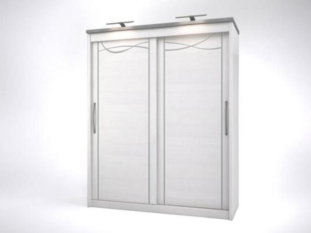 Belle armoire en 2 portes coulissantes pleines ou miroirs 4