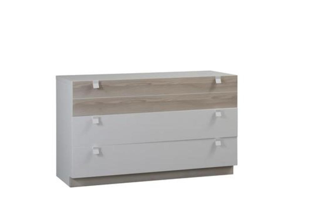 Commode 3 tiroirs moderne en frêne ou orme et laque 3