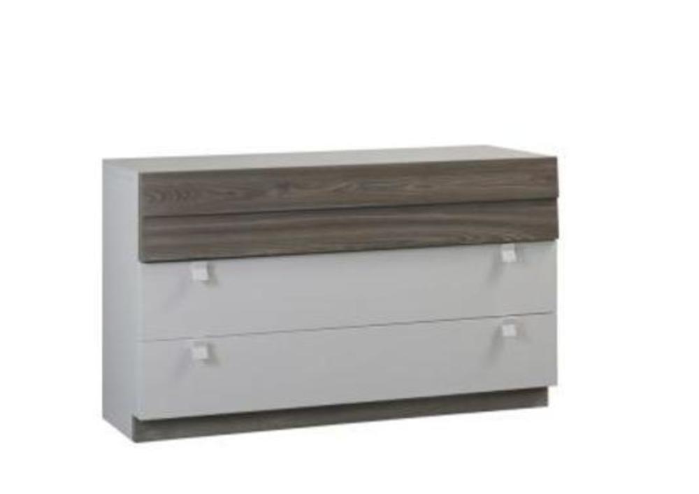 Commode 3 tiroirs moderne en frêne ou orme et laque 4