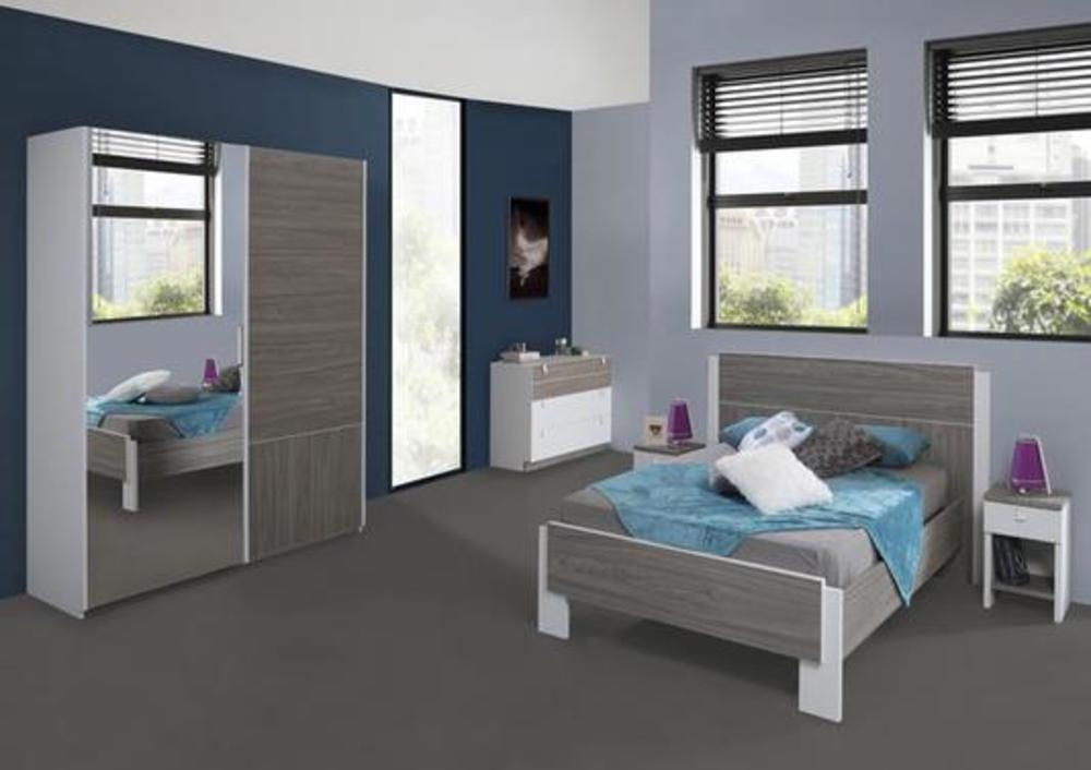 Commode moderne 3 tiroirs en mélaminé Orme ou Frene 3