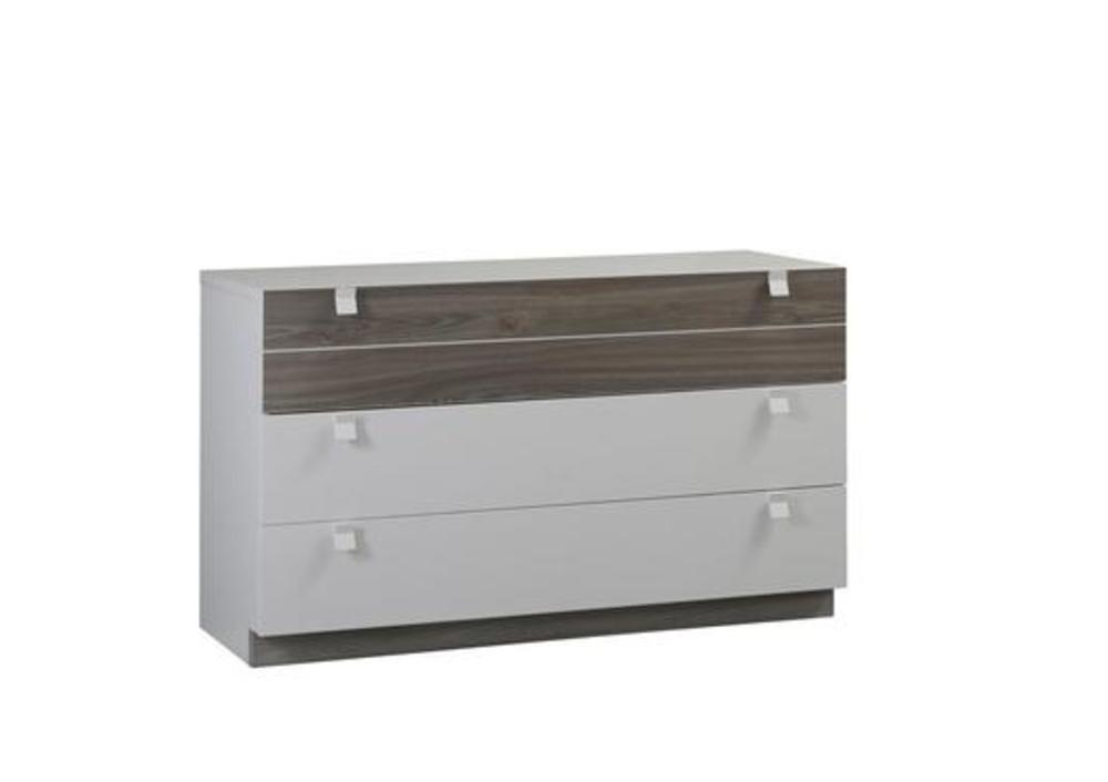 Commode moderne 3 tiroirs en mélaminé Orme ou Frene 2