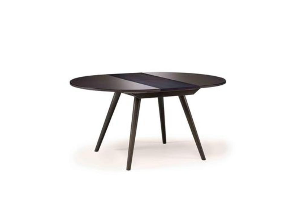 Table ronde avec 4 pieds obliques et une allonge 2