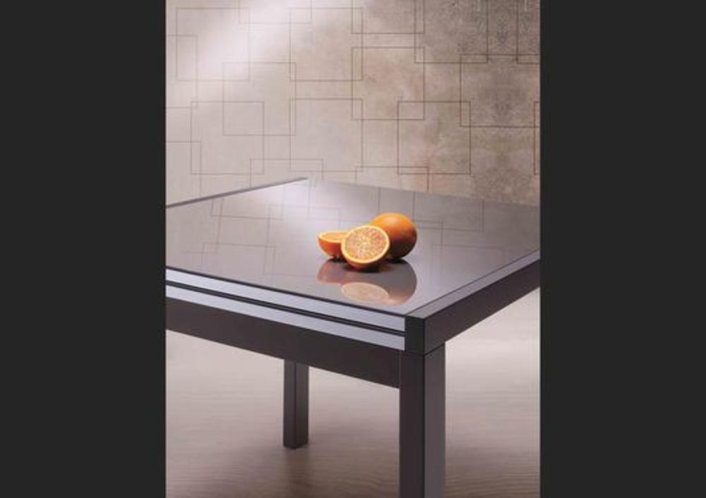 Table rectangulaire en métal et bois 2