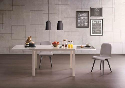 Table rectangulaire en métal et bois