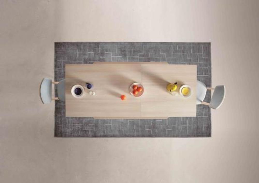 Table rectangulaire en bois avec allonge 2