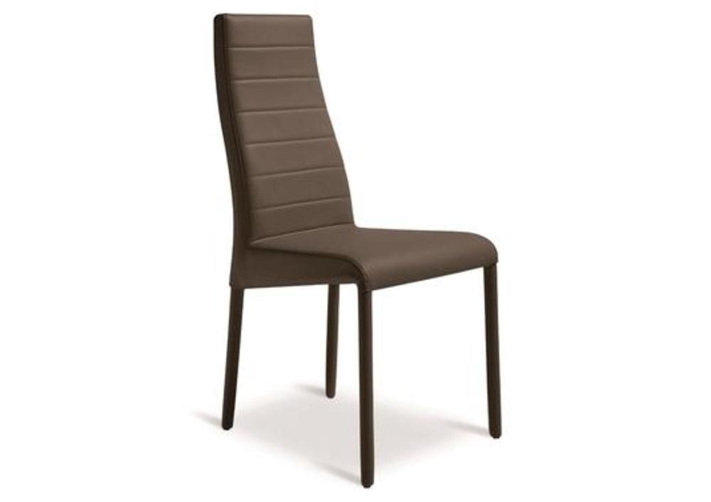 Chaise avec dossier et assise rembourrés style vintage 1