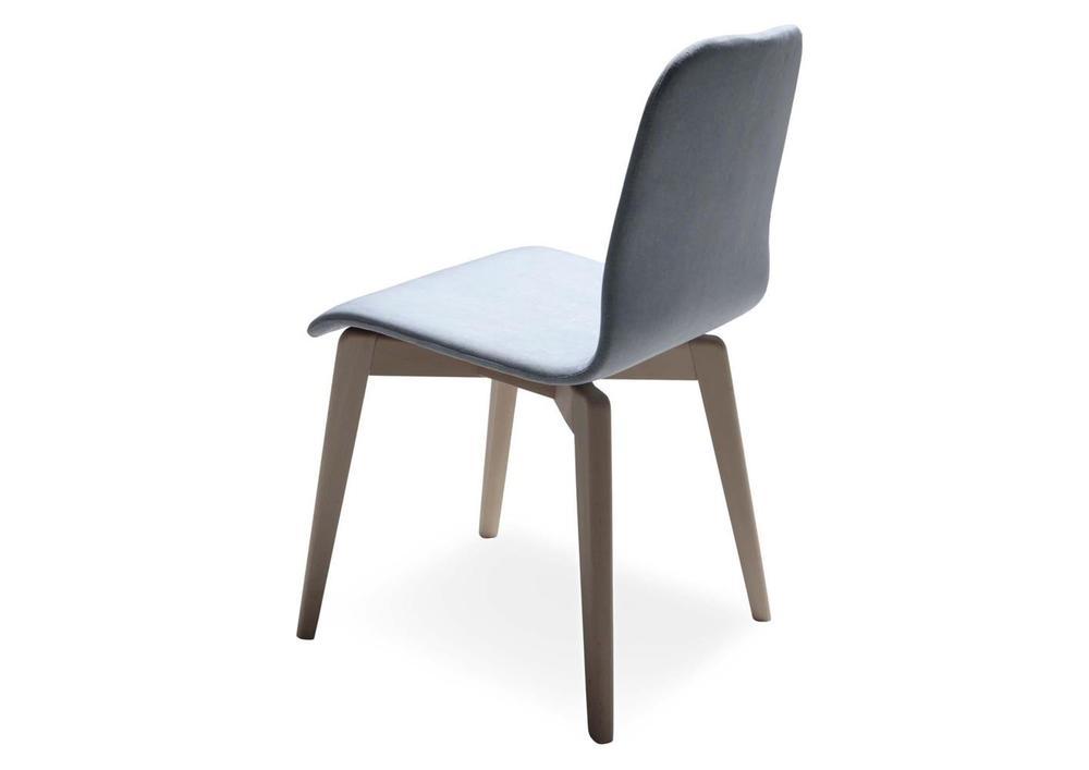 Chaise style rétro bois et tissus 2