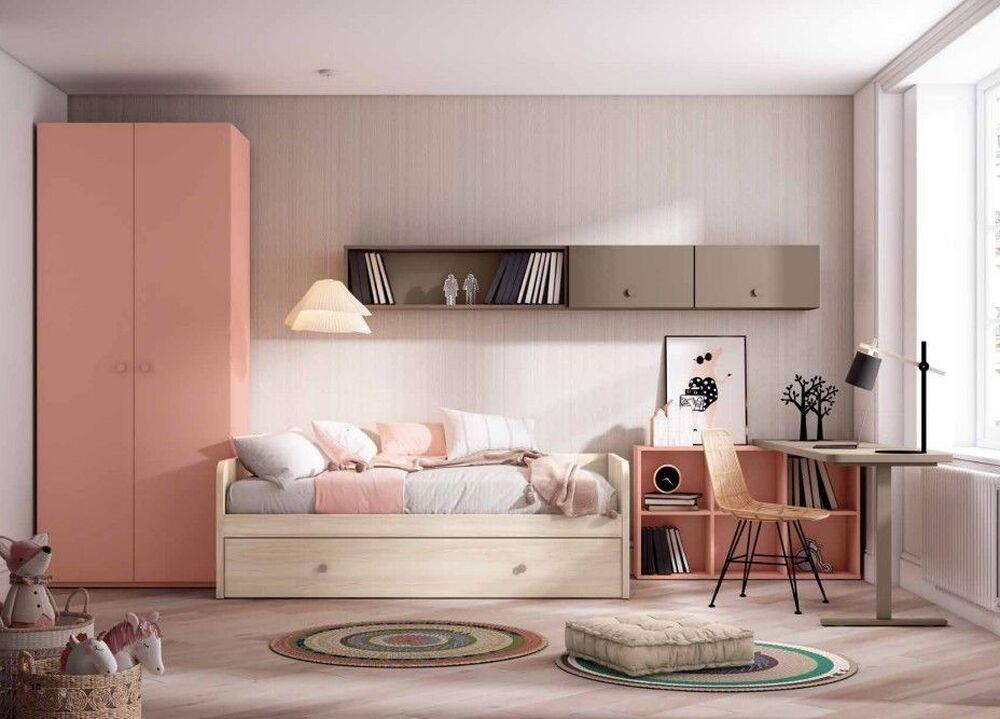 Lit gigogne 90 x 190 cm ou 90 x 200 cm avec 1 tiroir