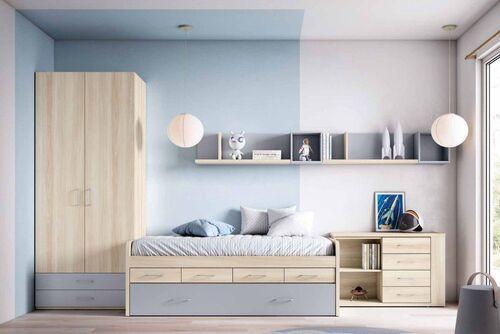 Lit couchage 90 x 190 ou 200 cm avec tiroirs de rangement