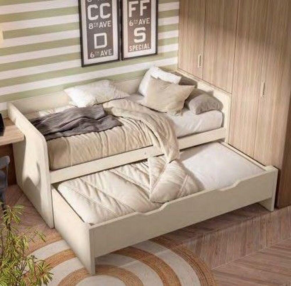 Lit 2 couchages avec 4 tiroirs de rangement  2
