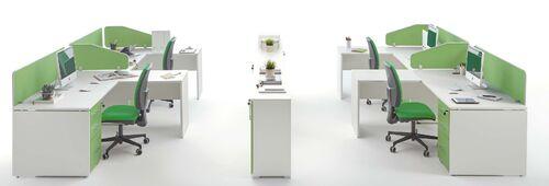 Bureau ergonomique avec casiers de rangement 