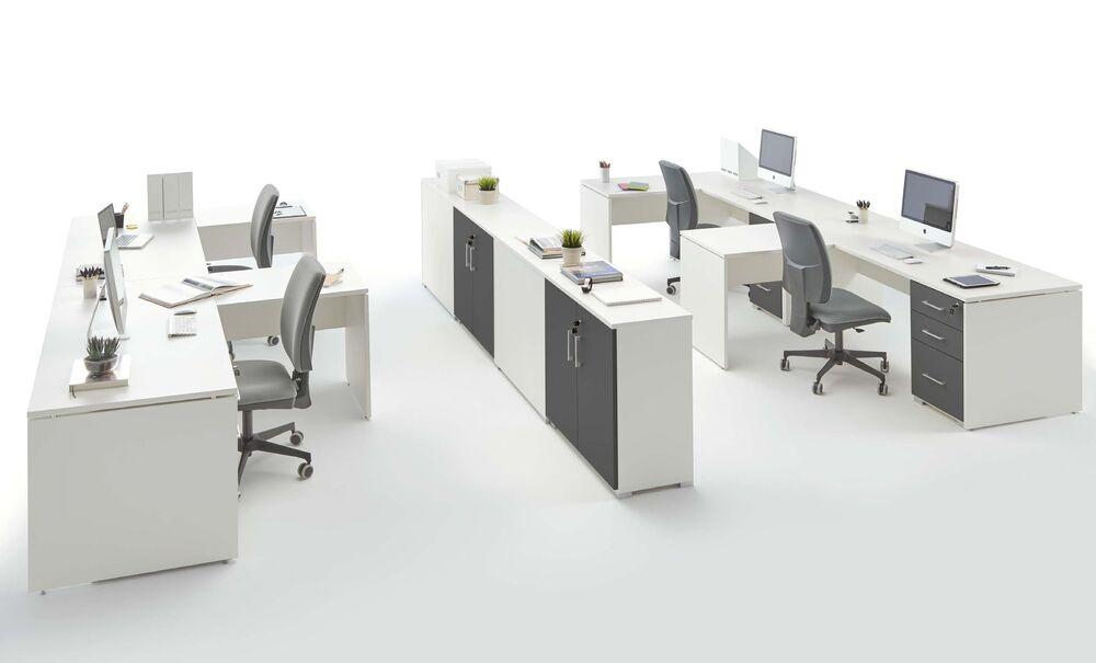 Bureau ergonomique avec casiers de rangement  2