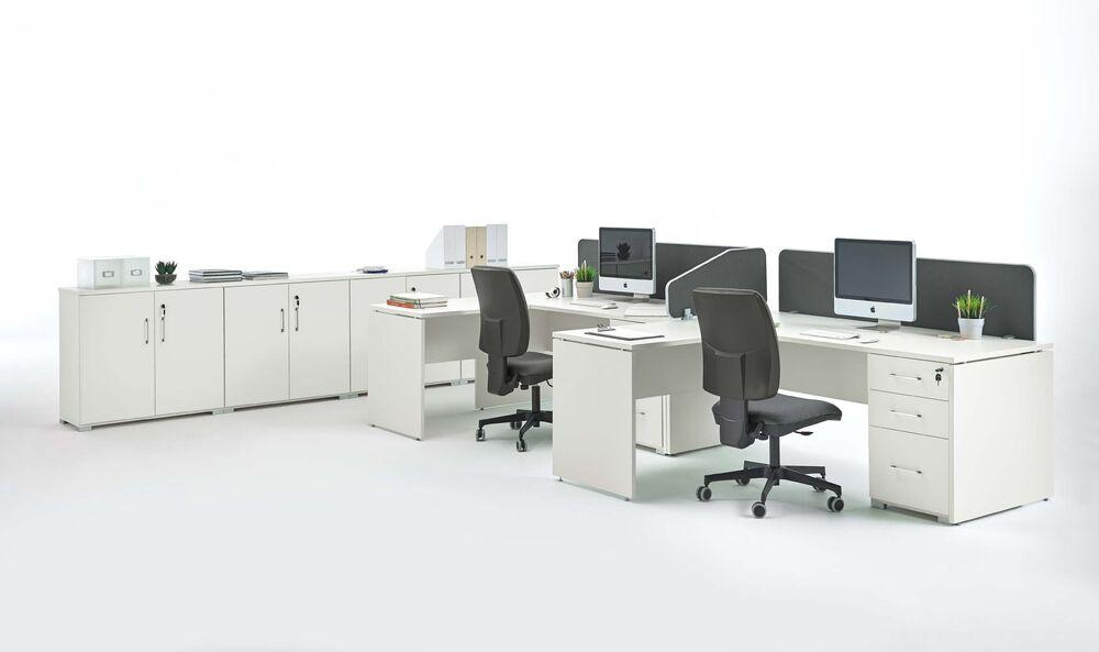 Bureau ergonomique avec casiers de rangement  3