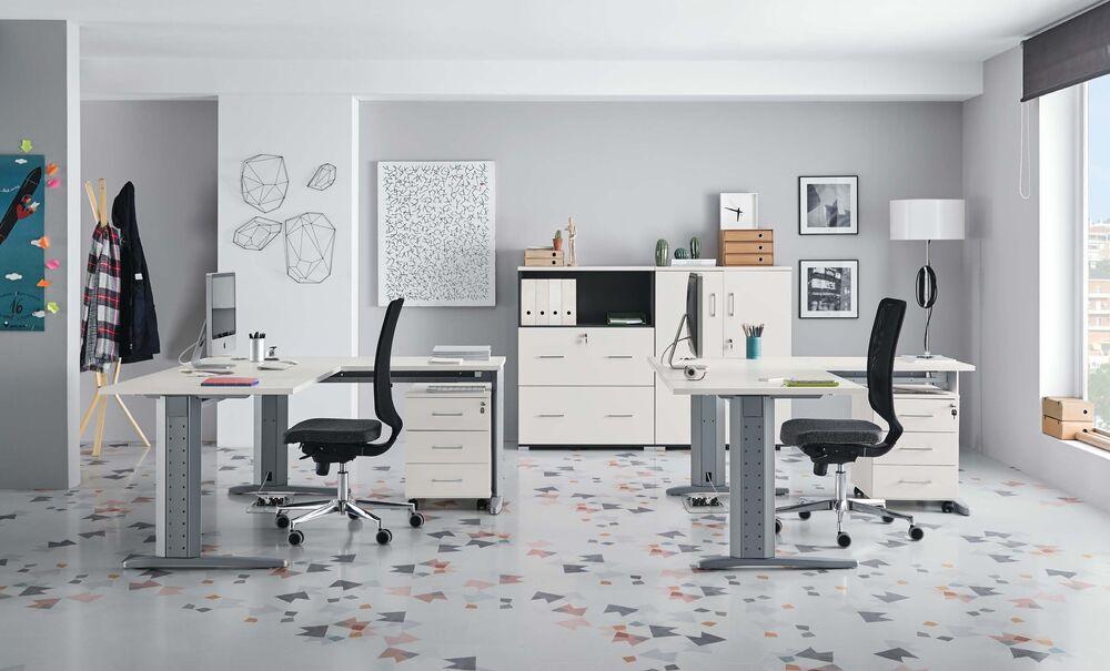 Bureau d'angle avec pieds réglables personnalisable  2