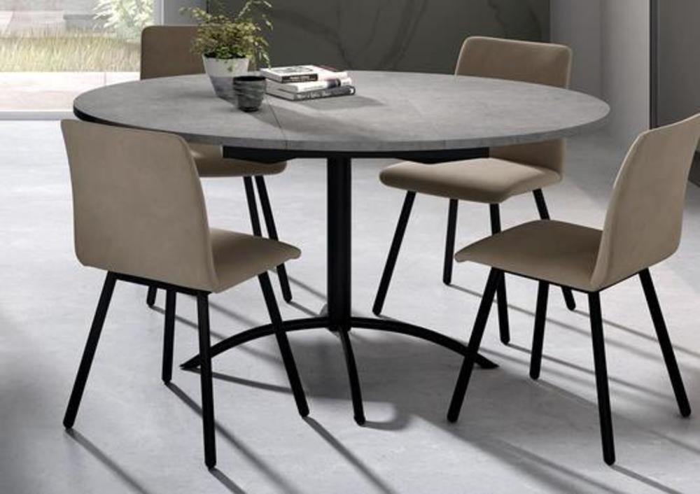 Table ronde originale pied métal central 2