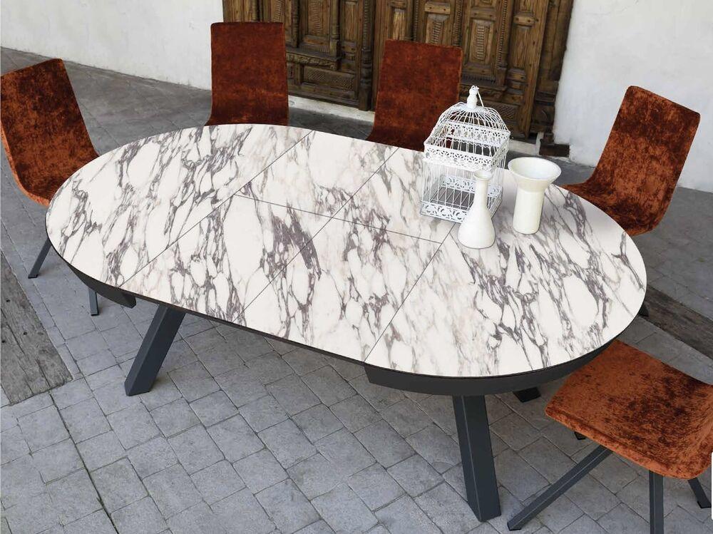 Table ronde transformable avec allonges  2