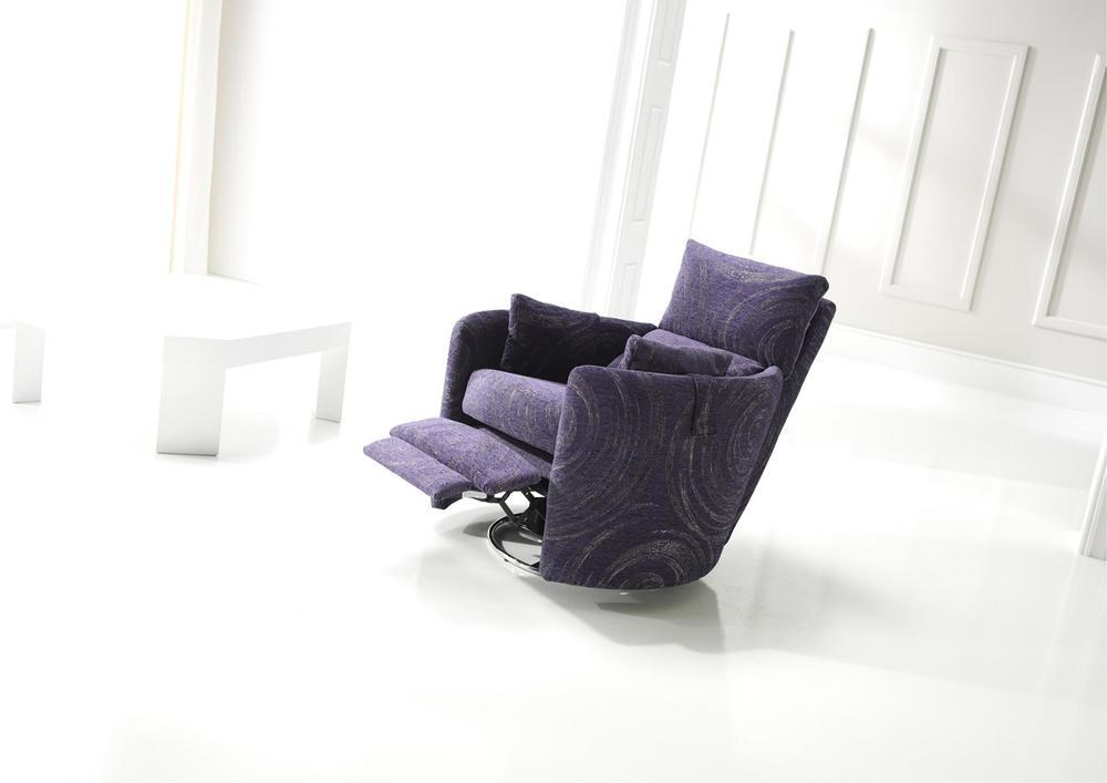 Fauteuil relax manuel pivotant en tissu 3
