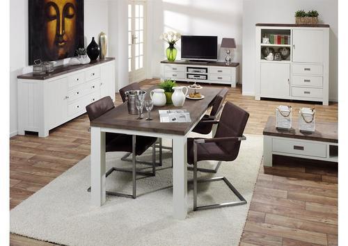 Chaise avec accoudoir en tissu pieds chromés