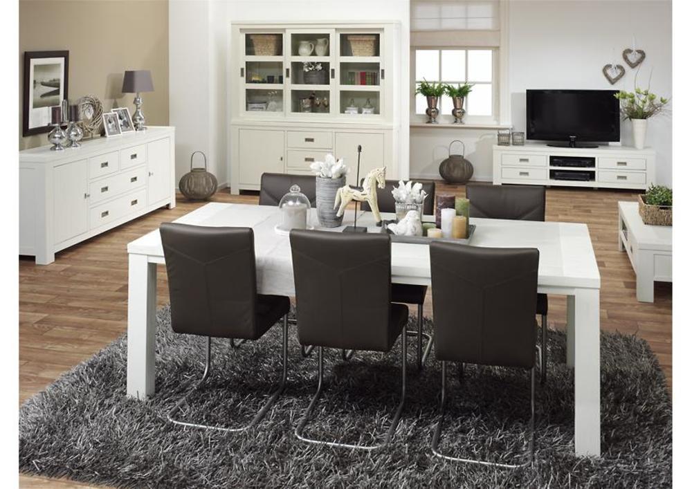 Chaise avec accoudoir en tissu pieds chromés 2