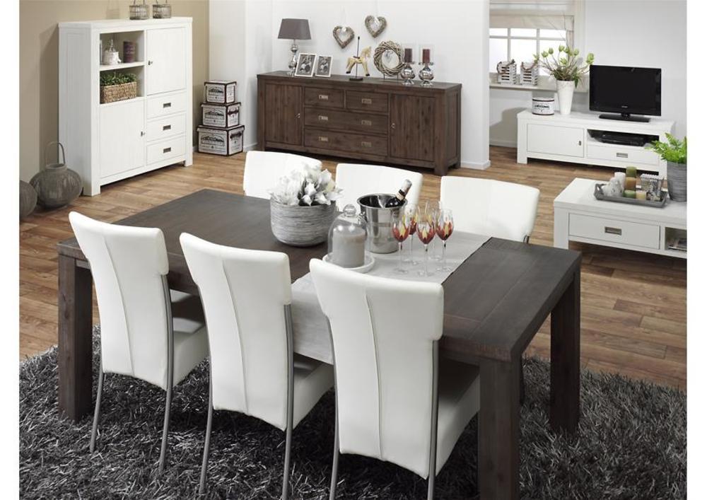 Chaise avec accoudoir en tissu pieds chromés 3