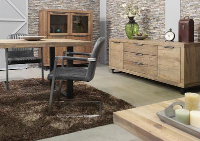 Enfilade style atelier 2 portes 3 tiroirs