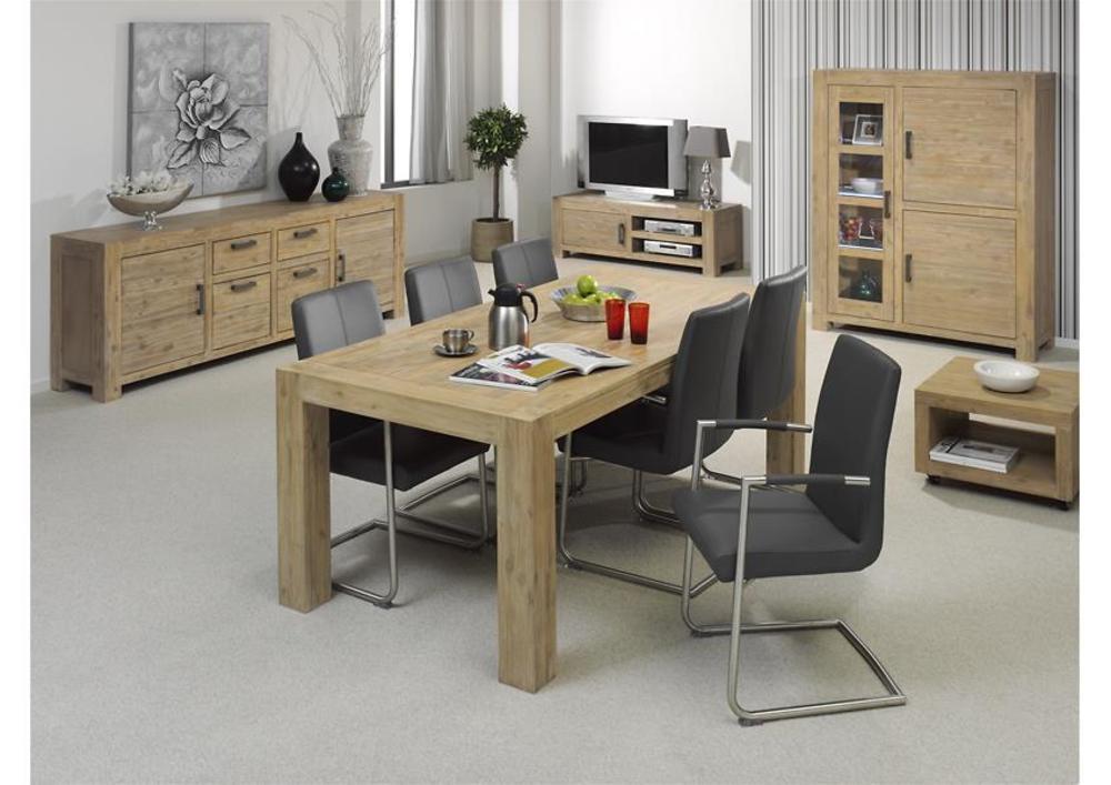 Chaise contemporaine avec accoudoirs et pied luge 1