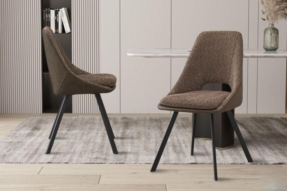 Chaise de salle à manger bi matière 2