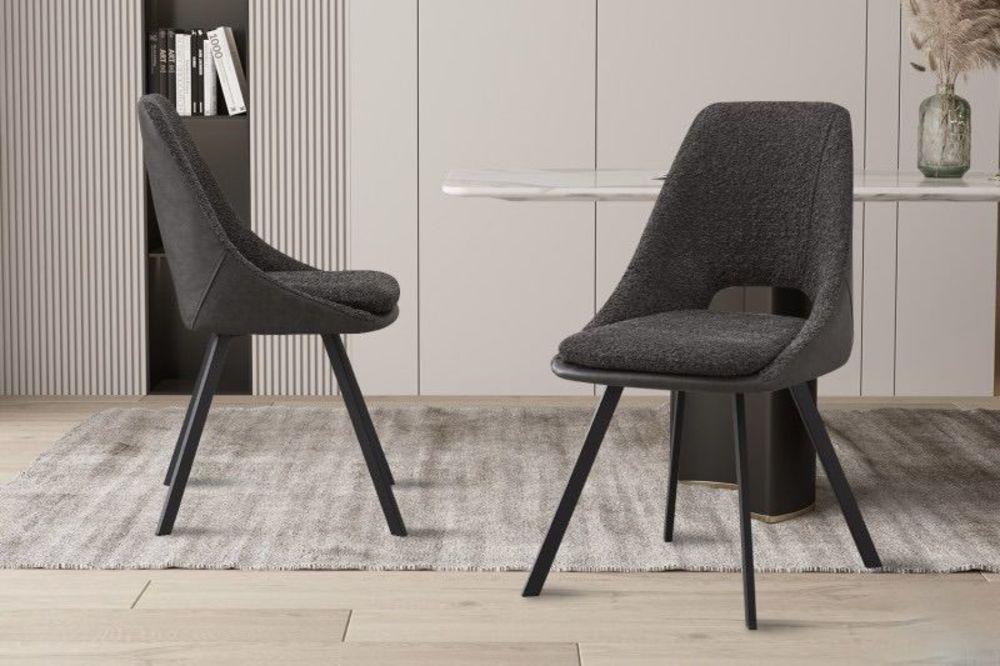 Chaise de salle à manger bi matière 4